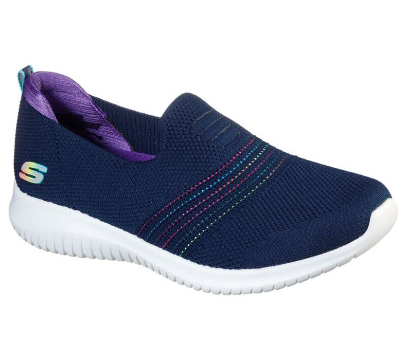 Skechers Dam Marinblå/Olika Färger Slip On - Ultra Flex - Serene Aura - Sverige (QZUJG-6482)
